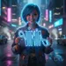 Custom Neon | Vinia Neon Sign | 18x26 | Blue Bright Neon Sign for Home Bar Decor 1