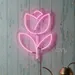 Floral Neon Sign, Orange Neon Flex Floral Light, Plug-in LED Neon Flower Display, Custom Style Floral Wall Decor Neon, Flexible Bedroom, Party, Bar, Gaming Room Neon Light 1