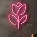 Custom Neon | Floral Neon Sign | Orange Neon Flex Floral Light | 18x13 2