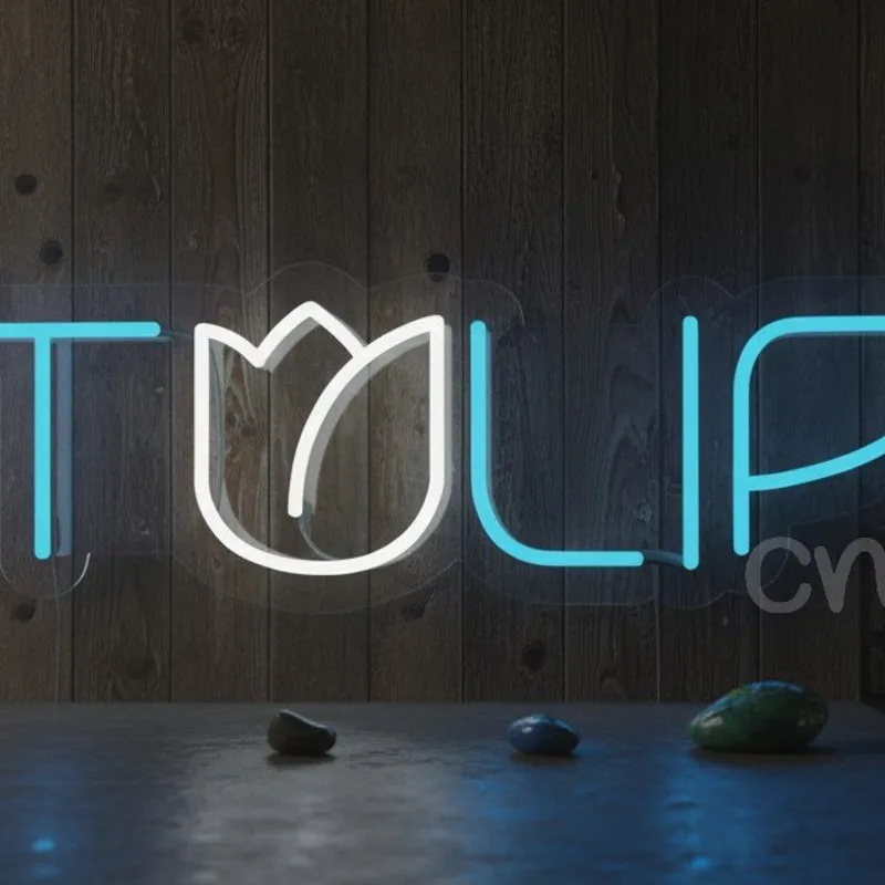 Custom Neon | Tulip Neon Sign LED Neon Flex Light | 8x24