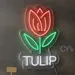 Tulip Neon Sign LED Neon Flex Light – Red Floral Wall Decor with Green Leaves, Plug-In Flexible LED Tulip Board for Bedroom, Living Room, Shop, Party, Bar, Wedding, Gaming Room | Custom Neon Art 1