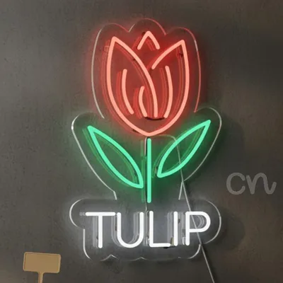Custom Neon | Tulip Neon Sign LED Neon Flex Light | 21x14
