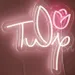Custom Neon | Pink Tulip Neon Sign LED Neon Flex Wall Light | 18x18 1