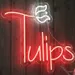 Custom Neon | Red Tulips Neon Sign LED Neon Flex Wall Light | 21x23 2