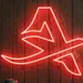 Custom Neon | Letter A Neon Sign Red LED Flex Wall Light | 20x24 2