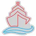 Custom Neon | Boat on Waves Neon Sign | 23x22 Inches | Red and Blue Neon Sign 3
