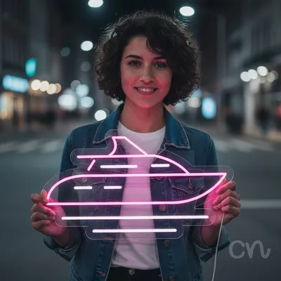 Custom Neon | Yacht Neon Sign | 14x24 | Hot Pink Neon Sign for Home Bar Decor