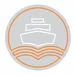 Custom Neon | Ship Design Neon Sign | 21x21 Inches | White and Orange Neon Sign 3