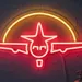 Custom Neon | Airplane Neon Sign Red Yellow LED Neon Light Aviation Decor | 12x24 1