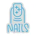 Custom Neon | Custom Nails Neon Sign with Sparkling Nail Art Design | 20x15 Blue 3
