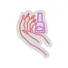 Custom Neon | Nail Art Neon Sign with Hand and Polish Bottle Design | 27x20 | Red and Purple 3