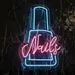 Custom Neon | Nails LED Neon Sign with Nail Polish Bottle Design | 24x17 2