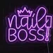 Custom Neon | Nail Boss LED Neon Sign | 14x18 | Purple 2