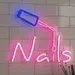 Custom Neon | Nails Neon Sign with Nail Polish Bottle Design | 15x17 | Pink White Blue 1