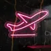 Custom Neon | Airplane LED Neon Sign | Energy-Efficient Pink and White Wall Decor for Home, Events, Parties, and Businesses | 14x22 | Pink and White 1