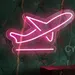 Custom Neon | Airplane LED Neon Sign | 14x22 | Pink and White 2