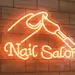 Custom Neon | Nail Salon Sign with Nail Polish Brush Illustration for Beauty Studios, Nail Bars, and Spas | Energy-Efficient LED Wall Light Accent for Branding, Ambience, and Decor | 13x20 | Orange 1