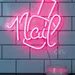 Custom Neon | Nail Sign with Nail Polish Bottle Outline for Beauty Salons and Vanity Dcor | 15x15 | Pink,white 1