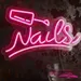 Custom Neon | Nails Sign with Nail Polish Design for Salons and Beauty Studios | Energy-Efficient LED Wall Art Decor Accent for Professional or Home Use | 13x21 | Pink 1