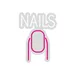 Custom Neon | NAILS Neon Sign with Nail Art Graphic | Energy-Efficient White and Pink LED Wall Art for Nail Salons, Beauty Studios, Vanity Corners & Events | 16x12 | White and Pink 3