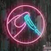 Custom Neon | Hand Holding Fork Neon Sign | 15x15 | Pink and Blue 1
