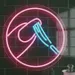 Custom Neon | Hand Holding Fork Neon Sign | 15x15 | Pink and Blue 2