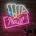 Custom Neon | Nail Neon Sign | Durable, Energy-Efficient LED Wall Light for Nail Salons, Beauty Spas, Glam Rooms & Professional Nail Tech Decor | 15x16 | Pink, Blue, Yellow, Orange,white 2