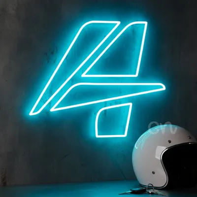 Custom Neon | Number 4 LED Neon Sign | 21x24 | Blue