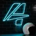 Custom Neon | Number 4 LED Neon Sign | Energy-Efficient Blue Wall Decor for Home, Events, Parties, and Business | 21x24 | Blue 2
