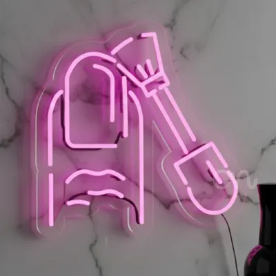 Custom Neon | Nail Polish Brush Neon Sign | Hot Pink LED Wall Light for Nail Salon, Manicure Studio, Beauty Spa, Boutique, Home Nail Bar & Fashion Events | 16x16 | Hot Pink LED