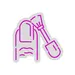 Custom Neon | Nail Polish Brush Neon Sign | 16x16 | Hot Pink LED 3