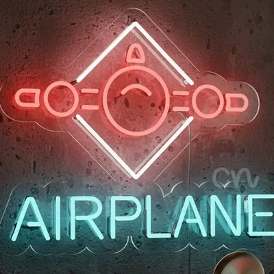 Custom Neon | Airplane Neon Sign | 20x24