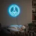 Custom Neon | Peace Symbol Neon Sign | 17x17 | Blue Light Decor for Home and Office 2