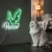 Custom Neon | Peace Neon Sign | 19x18 | Green and White Neon Sign for Home Decor 2