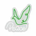 Custom Neon | Peace Neon Sign | 19x18 | Green and White Neon Sign for Home Decor 3