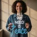 Custom Neon | All We Need is Peace Neon Sign | 21x15 | White Blue 1