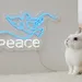 Custom Neon | Peace Neon Sign | 13x24 | Blue and White Neon Sign for Home Decor 2
