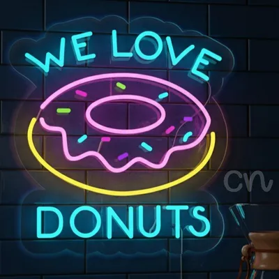 Custom Neon | We Love Donuts Neon Sign | 19x18
