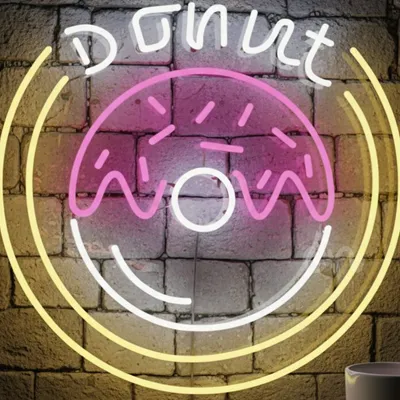 Custom Neon | Donut Neon Sign LED Wall Light | 21x22