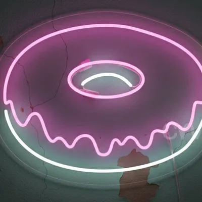 Custom Neon | Pink Neon Donut Sign | 18x24
