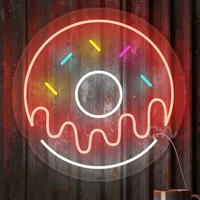 Custom Neon | Red Donut Neon Sign | 20x20