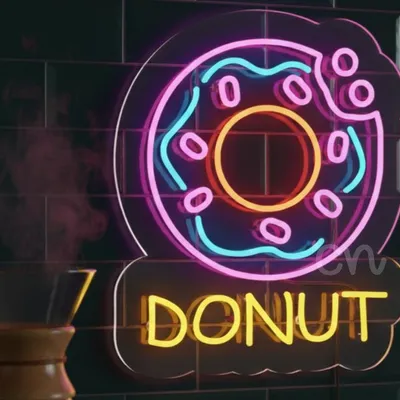 Custom Neon | Donut Neon Sign Wall Light | 21x18