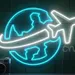Custom Neon | Airplane Globe Neon Sign Board | 17x24 1