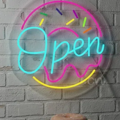 Custom Neon | Open Donut Neon Sign | 20x20