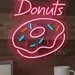 Custom Neon | Donuts Neon Sign | Energy-Efficient LED Neon Light for Bakery, Cafe, Parties & Home Wall Decor | 18x17 in | Multicolor Pink Red Blue Orange Purple 2