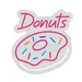 Custom Neon | Donuts Neon Sign | Energy-Efficient LED Neon Light for Bakery, Cafe, Parties & Home Wall Decor | 18x17 in | Multicolor Pink Red Blue Orange Purple 3