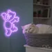 Custom Neon | Bear Design Neon Sign | 18x14 | Purple Neon Sign for Bedroom and Decor 2