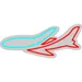 Custom Neon | Airplane Neon Sign 10x24 Inch | Blue & Orange 3