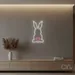 Custom Neon | Bunny with Heart Neon Sign | 18x11 | Hot Pink 1