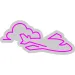 Pink Airplane with Clouds Neon Sign | Aviation Wall Decor LED Flex | Plug-In Neon Light for Bedroom, Living Room, Gaming Room | Energy Efficient Neon Wall Art | 11x24 inches 3